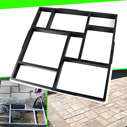 CJGQ 50,8 x 50,8 x 4,6 cm Übergröße, wiederverwendbar, Betonwegmacher, Formen, Trittstein, Pflasterstein, Rasen, Terrasse, Hof, Garten, Heimwerker, Gehweg, Gehweg, Pflastersteine, 8 Gitter