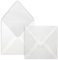 Quadratische Brief-Umschläge ohne Fenster in Transparent Weiß - 75 Stück - 15 x 15 cm - Nassklebung - Für Hochzeits-Karten, Einladungskarten und mehr - Serie FarbenFroh