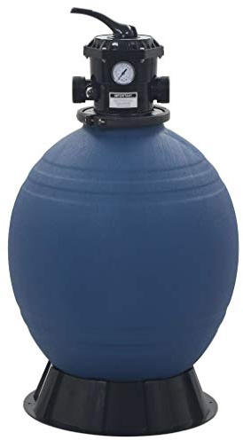 Tidyard Pool-Sandfilter Schwimmbad Filter Set mit 6-Wege-Ventil Geeignet für Schläuche mit einem Durchmesser von 32 mm oder 38 mm,Abmessungen:56 x 96,8 cm (Durchmesser x H) 10 m³/h Blau