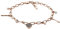 Fossil JF03290791 Damen Armband Pfeil Herz Bicolor Rose Weiß Zirkonia 19,5 cm