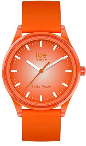 Ice-Watch - ICE solar power Sunlight - Orange Herren/Unisexuhr mit Silikonarmband - 017771 (Medium)