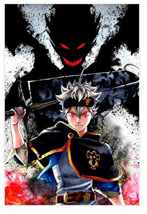 Anime-Poster Black Clover 1 Leinwand Poster Schlafzimmer Dekor Sport Landschaft Büro Zimmer Dekor Geschenk 40 x 60 cm ohne Rahmen