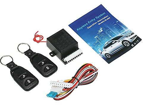 Funien Kit Central à Distance Automatique,12V Voiture Universelle télécommande Centrale kit Serrure de Porte Verrouillage système de télédéverrouillage du véhicule avec 2 télécommande