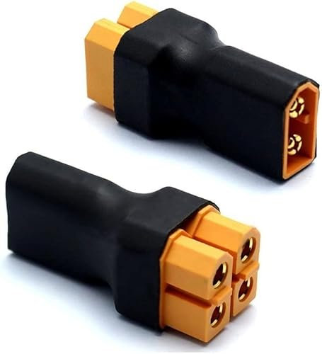 BigKing RC-Steckeradapter, XT60-Stecker Paralleladapter 1 Stecker auf 2 Buchse Lipo-Akku-Konverter-Anschlussstecker Doppel