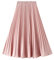 FEOYA Faltenrock Lang für Mädchen Damen Chiffon Plissee Rock Damen Mittellange Midi Faltenröcke Rosa A Linien Röcke Elastische Hohe Taille Gefaltete Rock Sommer Strandrock Festlich Rock Cocktail