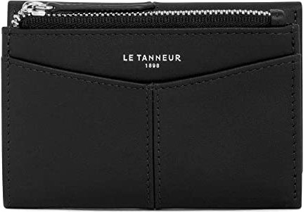 Le Tanneur, Portefeuille, Porte Monnaie, en Cuir Lisse, Charlotte, Femme, Poche zippée, 4 Poches Plates, 6 Compartiments Cartes,Poche Monnaie, Anti RFID, Fermeture zippée