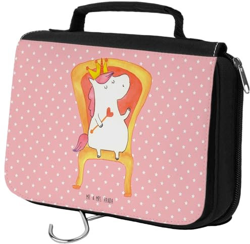 Mr. & Mrs. Panda Kulturbeutel Einhorn Prinzessin - Geschenk, Kulturtasche, Kosmetiktasche, Zum Aufhängen, Herren, Monat, Waschtasche, Unicorn,