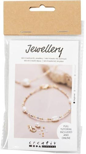 Mini Bastelset Schmuck, Armband und Halskette mit Verschluss, 1 Packung