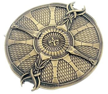 Chewmeter God of War Ragnarök Kratos Actionfiguren Game Toys Collection Schlüsselanhänger Schreibtisch Dekoration Rucksack Anhänger Geschenk (Kratos' Wächterschild), Kratos' Wächterschild, S