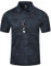 MoFiz Herren Poloshirt Kurzarm Polohemd Freizeit Polo Golf Outdoorshirts mit Kragen Camo-Blau M