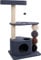 Flamingo Arbre à Chat Horacio - Bleu - 76x44x107,5 cm - Griffoir Multifonction avec Plateformes, Maison Douillette et Griffoirs en Sisal
