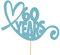 Personalised Wedding Anniversary Glitter Cake Topper - Light Blue Custom Colour Any Year/Age Love Heart Couple Celebration and Sprinkles - Decorations - Personalised Toppers for Cakes by Cakeshop