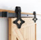 Joparri Kit de ferrures de porte coulissante 183 cm, système de porte coulissante, rail de suspension en acier au carbone avec roulettes et rail pour porte coulissante, diamant