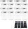 ZEONHEI Paquete de 16 tarros de plástico de 500 ml con tapas de aluminio, tarros transparentes de almacenamiento de alimentos de 16 onzas con calcomanías, recipientes vacíos de almacenamiento de