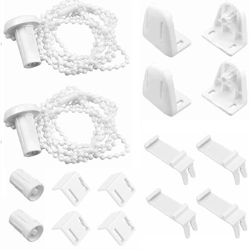 2 Kit Halterung Fenster, 17mm Ersatzteile Klemmfix Rollo, Beschläge Set für Verdunkelungsrollo, Seitenzugrollo, Doppelrollo