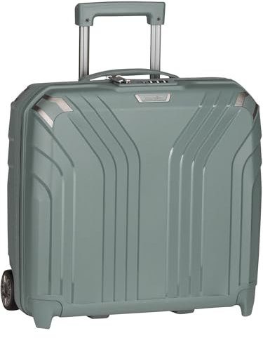 Travelite 2-Rad Handgepäck Laptop Trolley Hartschale mit recyceltem Innenfutter, Gepäck Serie ELVAA: Stylischer Businesswheeler mit Schutzecken + Aufsteckfunktion, 42 cm, 30 Liter