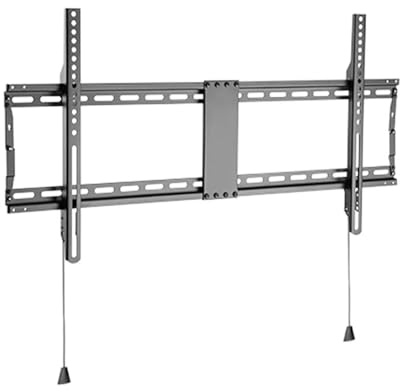 Gembird Feste TV-Wandhalterung – Für 43–90 Zoll Fernseher, Ultra Flach, Schwerlast-Stahl, VESA 200x200–800x400 mm, Schwarz, Wandhalterung für Große TV