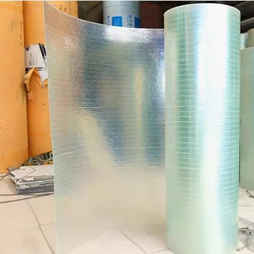 Polycarbonate Roofing Sheet, Glassfiber Daylighting Panels UV Protection Rainproof Insulation Glass Fiber Sheet Easy To Cut (Color : Clear, Size : 1.2mx30m)