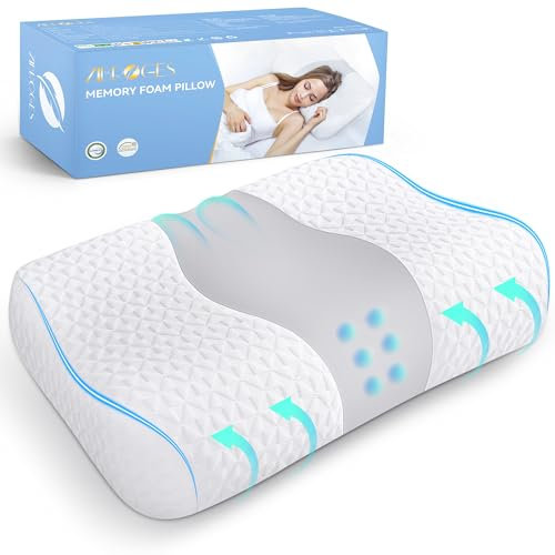 Zibroges neues Upgrade Memory Foam Kissen,Nackenkissen kopfkissen,Einstellbar Komfortables Schlafkissen Ideal für Rückenschläfer Seitenschläfer 60x40x11,5cm