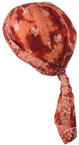 fashionchimp Zandana aus 100% Baumwolle, Bandana-Kopftuch, Bikertuch für Damen und Herren, Muster-Print (Terrakotta-Batik) BAC222