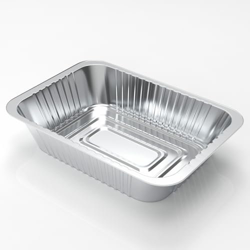 SEAVERRS 35 Pack Drip Pan Liners for Ninja OG850/OG951 Woodfire Outdoor Grill & Smoker - Compatible with OG800 and OG900 Series - Disposable Aluminum Foil Grease Tray,Silver