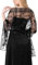 Ladiery Damen Pailletten Floral Schals und Stola für Abendkleid,Glitzer Festlich Hochzeit Stole Tuch für Abend Party