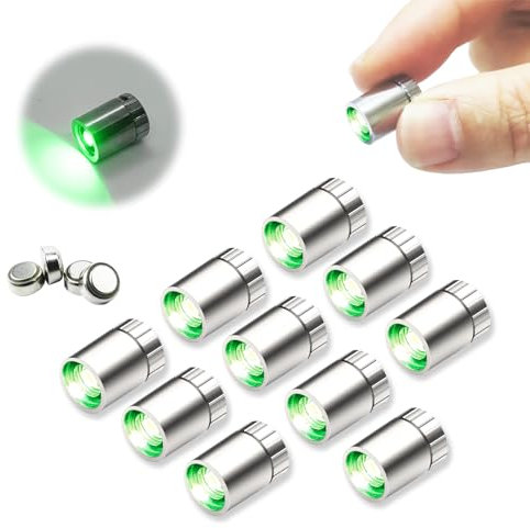 10 luci LED in miniatura per artigianato/fai da te, luci in miniatura alimentate a batteria per casa delle bambole/blocchi di costruzione giocattolo (Verde)