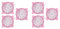 PRIZOM 4 Pin 120mm Cool Fan Pc Fans 3 Aperture Interntl External Pink LED Large Air Volume Silent Fan for Pc Cooling 6 Pack