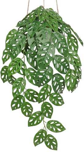 Arborus Hängende Kunstpflanze 72 cm Künstliche Hängepflanze im Topf Kunsthängepflanzen Künstliche Pflanze Künstliche Dekopflanzen Zimmerpflanzen für Grün Deko Zimmer Deko