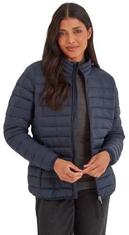 TOG24 Gibson Womens Quilted Lightweight Puffer Jacket, Padded Hiking Casual | Polyester, Coat, Windproof, Insulated, Recycled fabric, Full zip, Ribbed cuffs, Elasticated, Walking, Camping