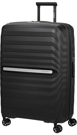 Samsonite Neo Flux - Spinner L, Erweiterbarer Koffer, 75 cm, 109/121 L, Schwarz (Black)