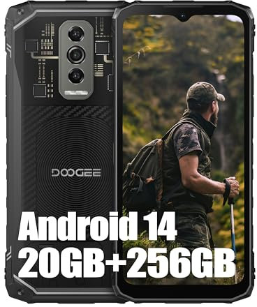 DOOGEE Blade 10 Ultra Rugged Smartphone Android 14 (2025), 20GB+256GB/2TB Cellulare Robusto, 6,56 HD+ Telefono Indistruttibile, 5150mAh, 50MP, 4G LTE Cellulari Resistente IP68,NFC,OTG,GPS,Widevine L1