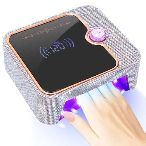 ANBEISTEE Lampe UV pour Les Ongles, Lampe à Ongles UV Rechargeable, Séchage Rapide des Ongles Durcissement Lampe, gel Vernis à Ongles Lampe UV, 0-120s à tout Moment, pour Salon et Maison