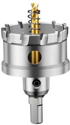 TCT-Lochsäge, Lochschneider mit Hartmetallspitze und titanbeschichtetem Zentrierbohrer für Metall, Edelstahl, Eisen und Holz, Lochsäge, 34 mm