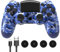 Mando de juegos compatible para Play4/Slim/Pro, mando con cable para PC con doble vibración, sensor giroscópico de 6 ejes y conector para auriculares (dinosaurios)