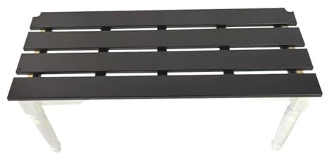 CHFANGHEJUFU Outdoor Garden Bench, All-weather Vintage Wrought Iron Garden Balcony Bench，lawn Deck Bench Porch Seat With Backrest and Armrests，park Bench for 2-3 People