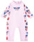 Ewbob Baby Swimming Warm Suit Girls Swimming Costume Long Sleeve Sun Protection Rash Guard Zipper Toddler Girls One Piece Swimsuit Bathing Suits Wetsuit(C12-004)-Pink Butterfly-3-6M