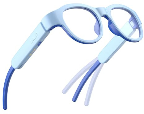 XIYANGYANG Anti Blue Light Audio Glasses, Blue Light Blocking Smart Glasses, Bluetooth 5.4 Open Ear Stereo Sound, Magnetic Charging, IPX4 Waterproof RGB LED Lightweight Wearable Audio Eyewear