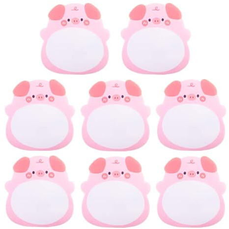 Haftnotizen, Piggy Haftnotizen, niedliches Tier-Design, Notizblöcke für Büro, Schule und kreative Geschenke, 8 Stück