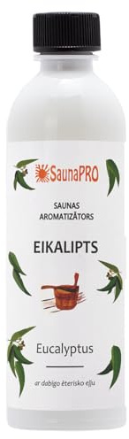 Saunaaufguss Eukalyptus 500 ml – Frischer Eukalyptus Duft mit ätherischem Öl – Belebender Saunaaufguss für Sauna & Dampfbad – SaunaPro