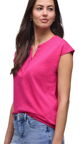 Damen Dropped Shoulder Shirt mit Split Neck