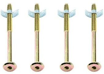 M6 Threaded Half Moon Mini Luna Washers with 100mm Furniture Connecting Bolts for Bunk Beds Cots - Set of 8
