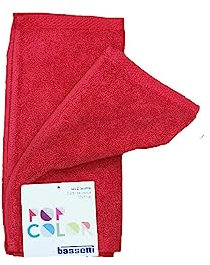 Bassetti Set 2 Lavette Pop Color Spugna di Puro Cotone 30x30 cm S079 VERMIGLIO
