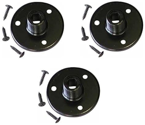 Audio2000'S AST4264BX3 Black Microphone Gooseneck Table Mount with Mounting Screws, 3-Pack