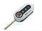 Protex - Custodia portachiavi lucida di alta qualità per Fiat 500C, 500, 500L, 500X Abarth, Grande Punto, Brava, Panda e Stilo (colore bianco).