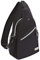 MOSISO Seil Brusttasche Sling Rucksack Schultertasche (Bis zu 13 Zoll), Polyester Crossbody Umhängetasche Reise Wandern Daypack für Männer Frauen, Schwarz
