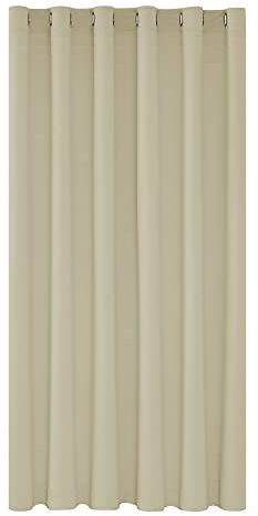 Deconovo Rideau Occultant à Oeillets Rideau Anti Bruit Rideaux Salon Moderne Rideau Thermique Anti Froid Isolant Rideaux pour Salon 200x270cm Beige Foncé