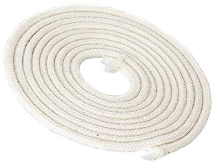 NKlaus 3 Meter Docht mit Glasfasereinlage Glasfaserdocht rund Ø 3mm für Schmelzlicht Spirituslampe Öllampe für gereinigtes Lampenöl Paraffinöl Dauerdocht Gartenfackel Petroleumlampe 1262