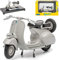 alles-meine.de GmbH Vespa 125 CC Grau Roller 1/18 Welly Modell Motorrad Modell Motorrad