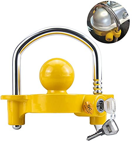 Funmit, gancio di traino a forma di U, universale di sicurezza, regolabile, in acciaio resistente, sostituibile #72783